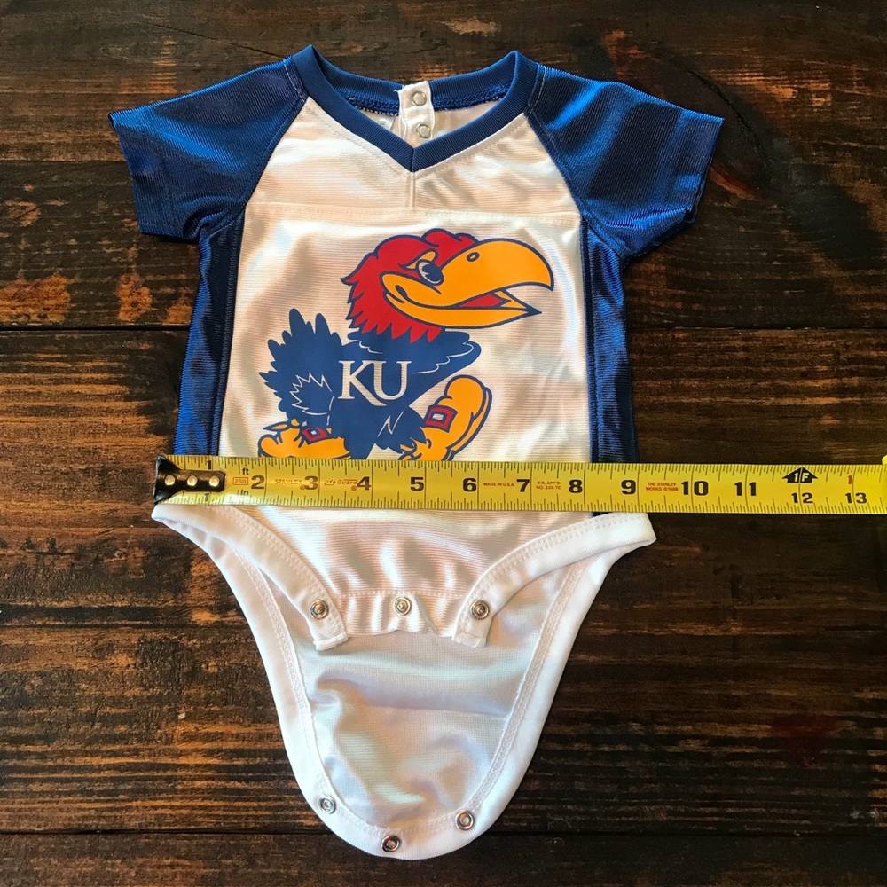 KU onesies 0-3 Months